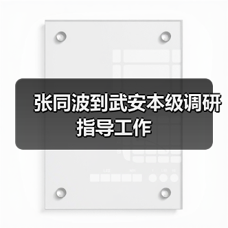 张同波到武安本级调研指导工作 张同波到武安本级调研指导工作