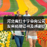 河北省红十字会向公司发来捐赠证书及感谢信