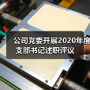 公司党委开展2020年度支部书记述职评议
