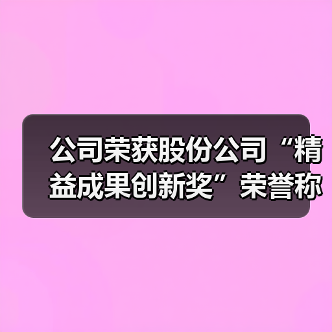 公司荣获股份公司“精益成果创新奖”荣誉称号（图2）
