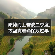 乘势而上奋战二季度，攻坚克难确保双过半