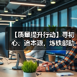 【质量提升行动】寻初心、追本源,炼铁部助推企业高质量发展(图3) 【质量提升行动】寻初心、追本源,炼铁部助推企业高质量发展(图3)