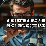 中国95家钢企竞争力排行榜!新兴铸管等18家达到或接近世界一流水平!(图2) 中国95家钢企竞争力排行榜!新兴铸管等18家达到或接近世界一流水平!(图2)