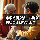 中钢协何文波一行到新兴铸管调研指导工作