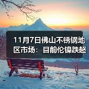 11月7日佛山不锈钢地区市场：目前伦镍跌超200，不锈钢小涨，现货并没“风浪”。（图3）
