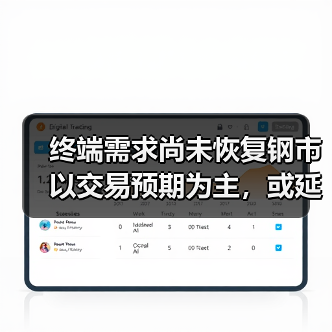 终端需求尚未恢复钢市以交易预期为主，或延续震荡整理（图4）