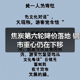 焦炭第六轮降价落地 钢市重心仍在下移（图4）
