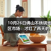 10月26日佛山不锈钢地区市场：才红了两天的期货，又转绿，现货市场抢先优惠出货。（图4）