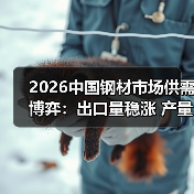 2026中国钢材市场供需博弈：出口量稳涨 产量破15亿吨 价格震荡