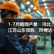 1-7月粗钢产量:河北江苏山东领跑,降幅达3.1%(图3) 1-7月粗钢产量:河北江苏山东领跑,降幅达3.1%(图3)