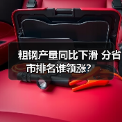 粗钢产量同比下滑 分省市排名谁领涨?(图1) 粗钢产量同比下滑 分省市排名谁领涨?(图1)