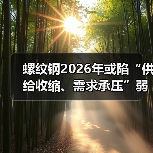 螺纹钢2026年或陷“供给收缩、需求承压”弱平衡格局（图3）
