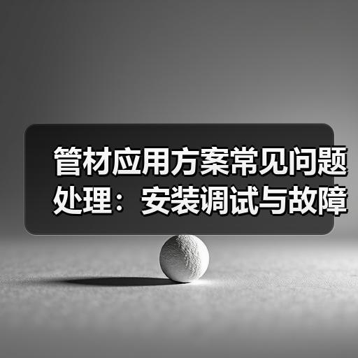 管材应用方案常见问题处理：安装调试与故障维修实操经验